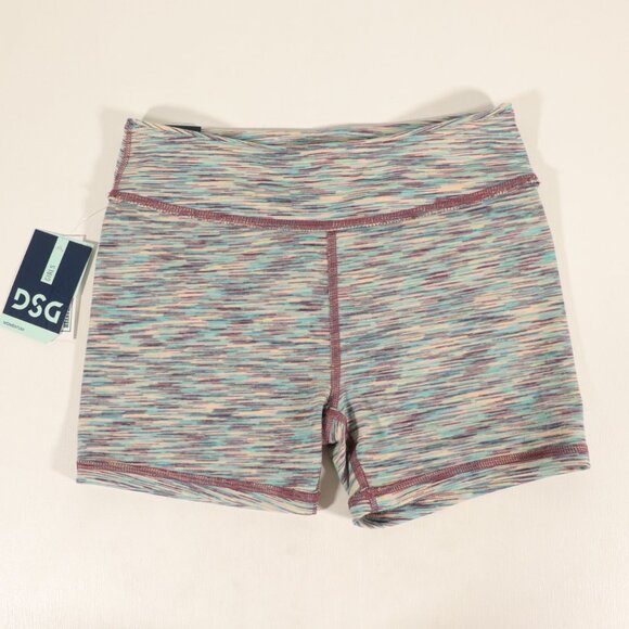 NWT DSG Momentum Mid Rise Shorts Teal Burst Spacedye Girls Size XL (16) - Picture 5 of 9